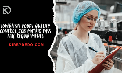 sovereign foods quality control job matric pass fail requirements